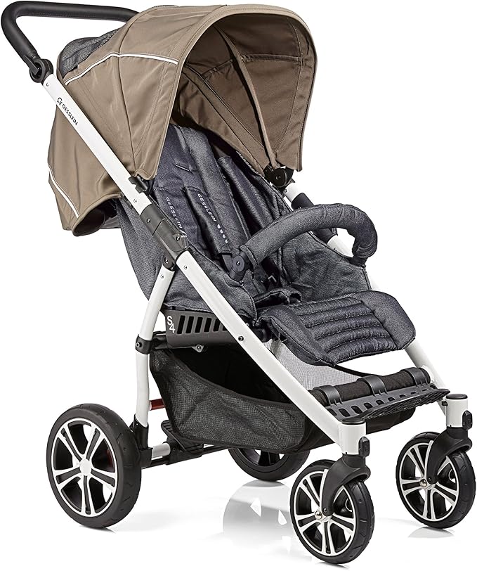 适合25千克以下的大型儿童使用,素食皮革滑块,cognac 高度可调,婴儿车